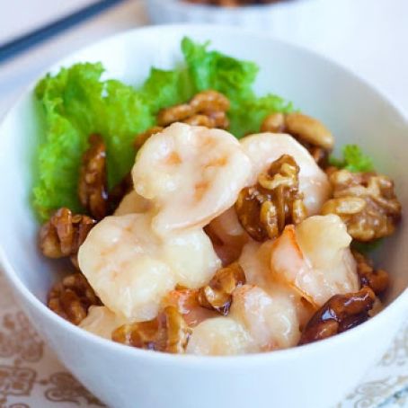 Walnut Shrimp with Honey, GF
